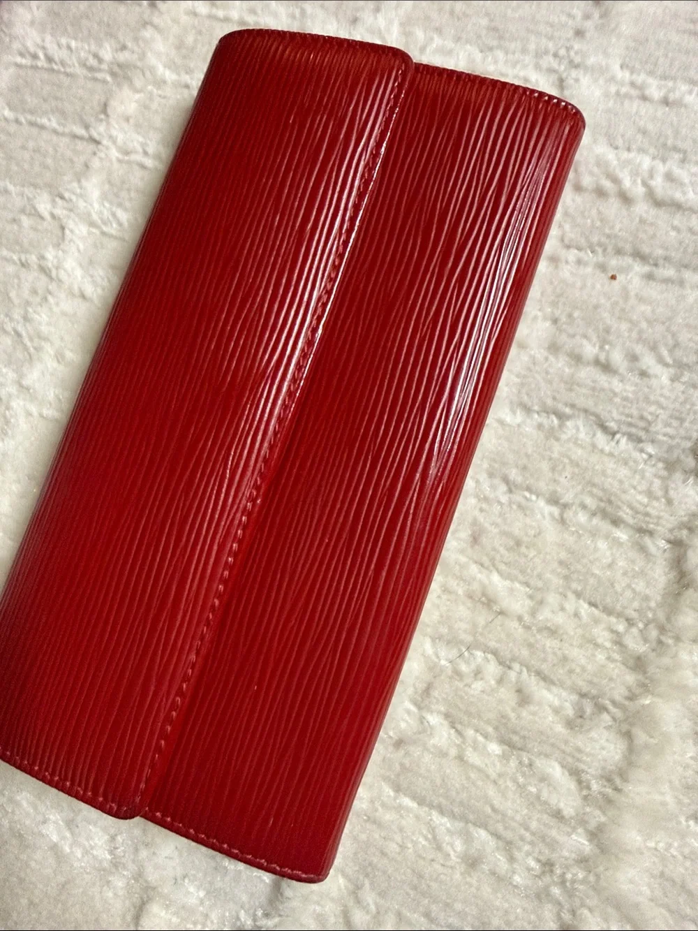 Louis Vuitton Red Epi Leather Sarah Long Wallet